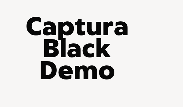 Captura Black Demo Font