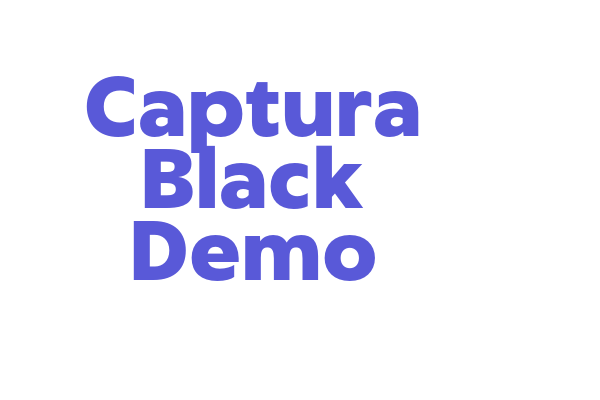 Captura Black Demo Font