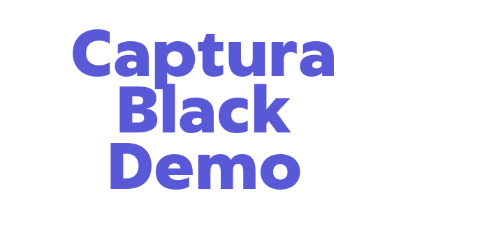 Captura Black Demo Font Download