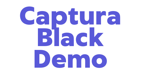 Captura Black Demo Font