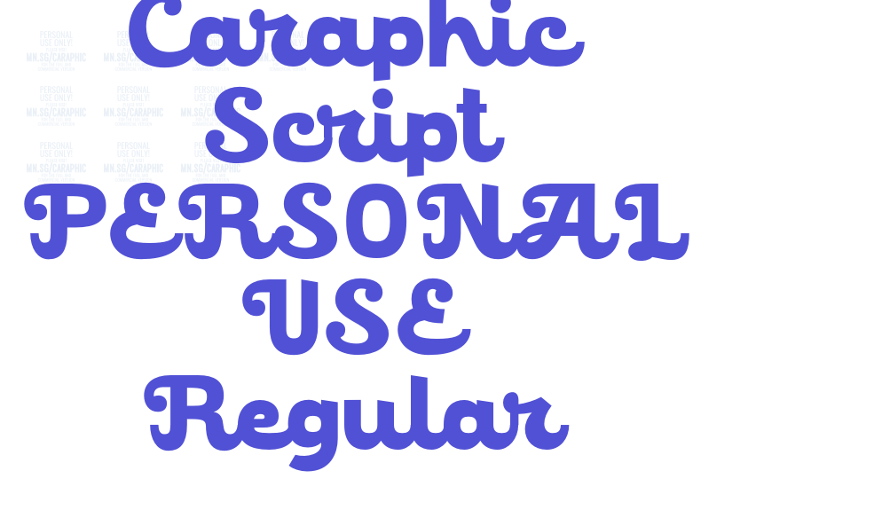 Caraphic Script PERSONAL USE Regular-font-download