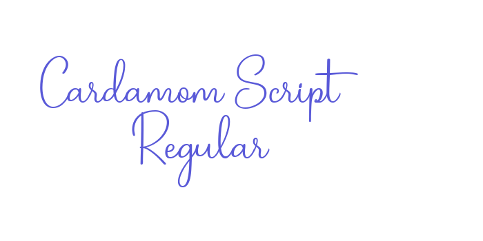 Cardamom Script Regular Font Download