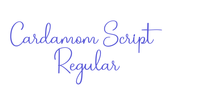 Cardamom Script Regular Font