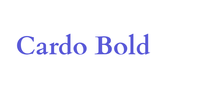 Cardo Bold Font Download