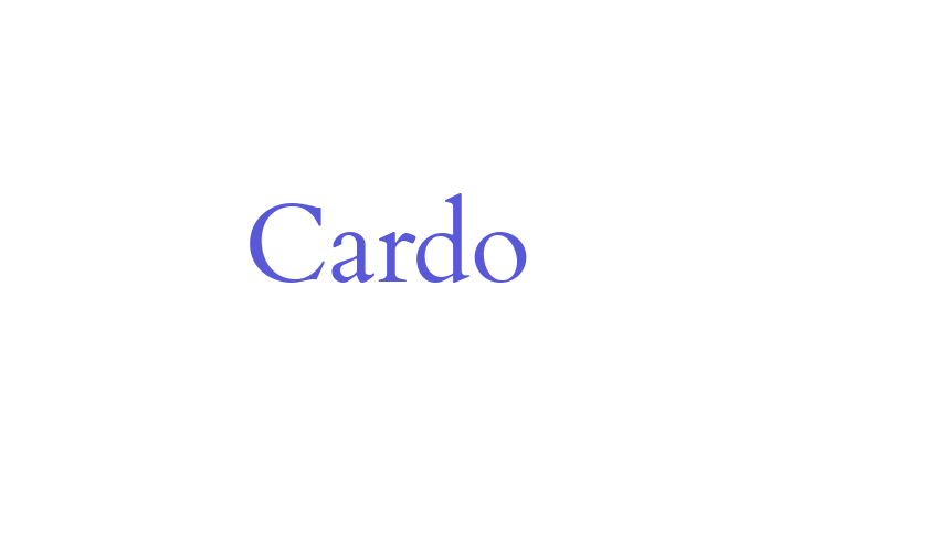 Cardo Font