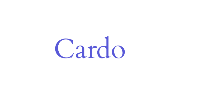 Cardo Font Download