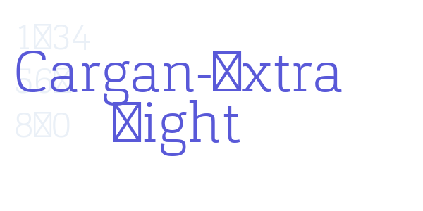 Cargan-Extra Light font free