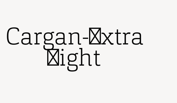 Cargan-Extra Light Font