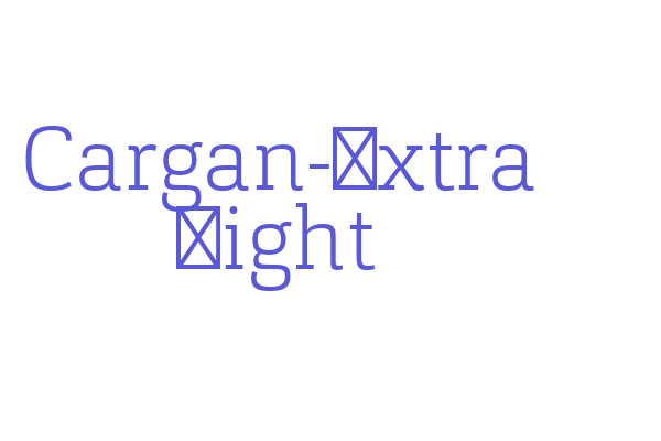 Cargan-Extra Light Font