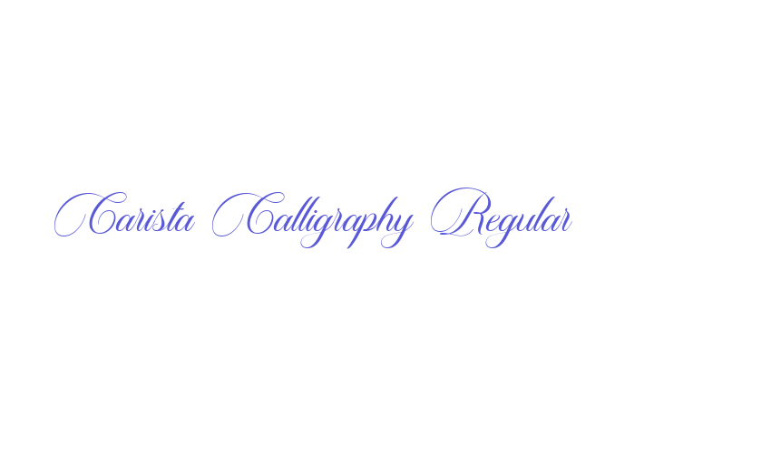 Carista Calligraphy Regular Font