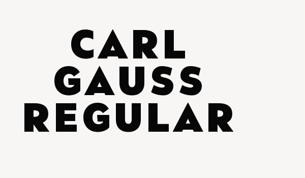 Carl Gauss Regular Font