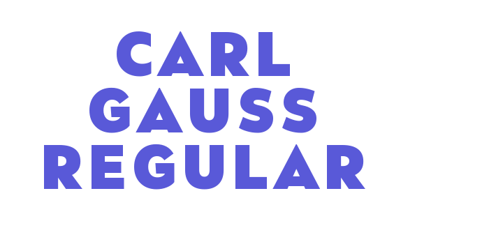 Carl Gauss Regular Font Download