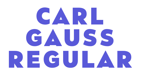 Carl Gauss Regular Font