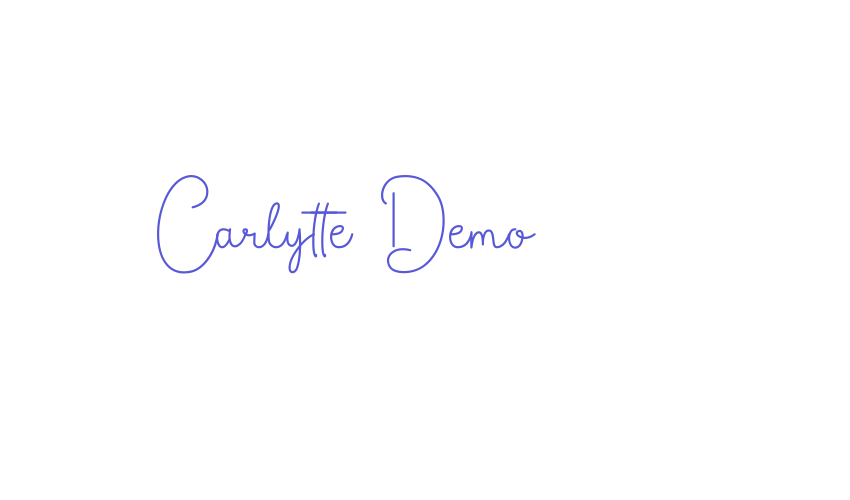 Carlytte Demo Font