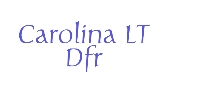 Carolina LT Dfr Font Download