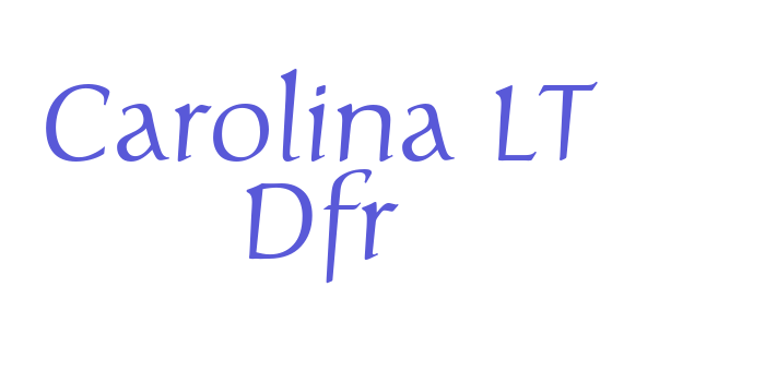 Carolina LT Dfr Font