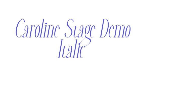 Caroline Stage Demo Italic Font Download