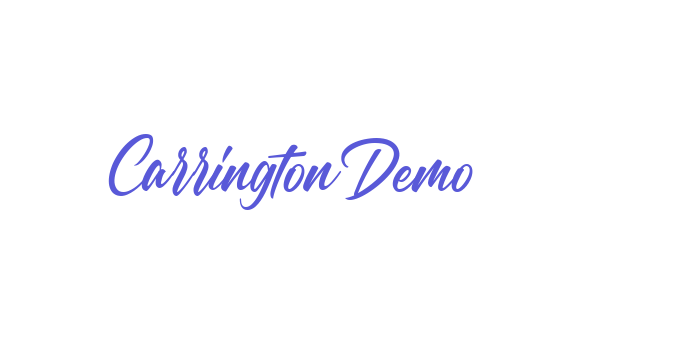 Carrington Demo Font