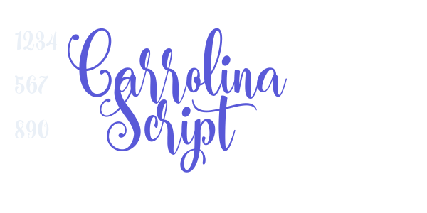 Carrolina Script font free