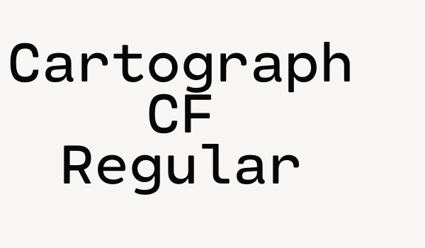 Cartograph CF Regular Font