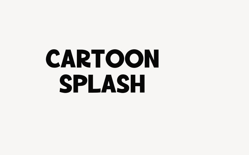 Cartoon Splash Font