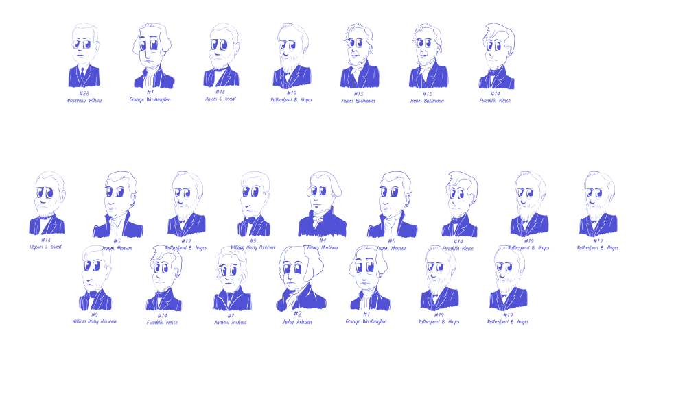 Cartoon US Presidents Dingbats-font-download