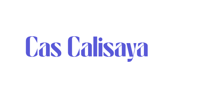 Cas Calisaya Font Download