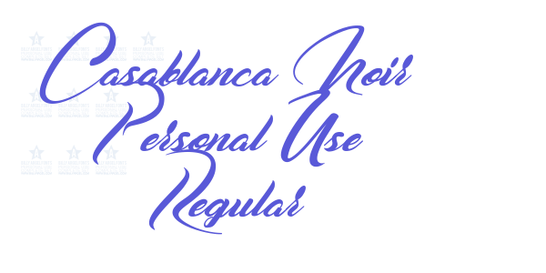 Casablanca Noir Personal Use Regular font