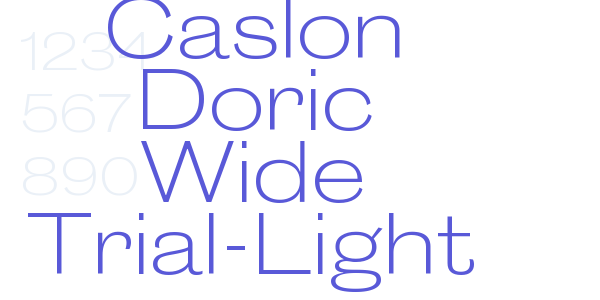 Caslon Doric Wide Trial-Light font free