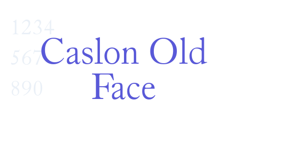 Caslon Old Face font free