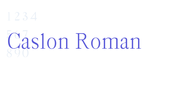 Caslon Roman font free