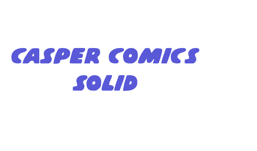 Casper Comics Solid Font