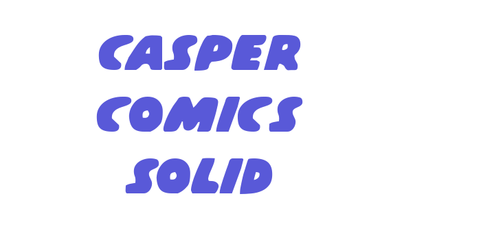 Casper Comics Solid Font