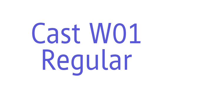 Cast W01 Regular Font