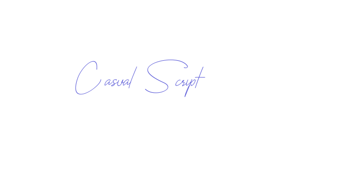 Casual Script Font