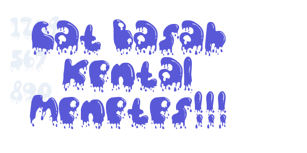 Cat Basah Kental Menetes!!! font