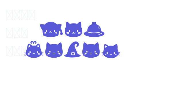 Cat Kawai font