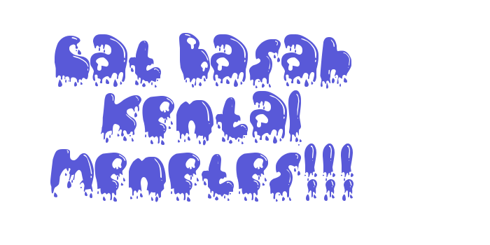 Cat Basah Kental Menetes!!! Font Download