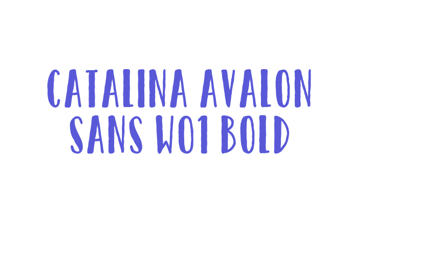 Catalina Avalon Sans W01 Bold Font Download