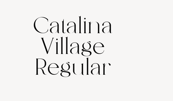 Catalina Village Regular Font