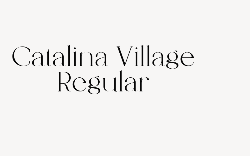 Catalina Village Regular Font