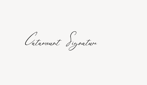 Catamount Signature Font