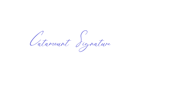 Catamount Signature Font Download