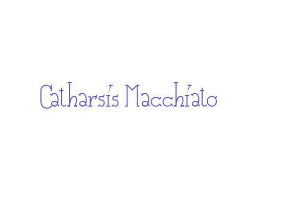 Catharsis Macchiato Font