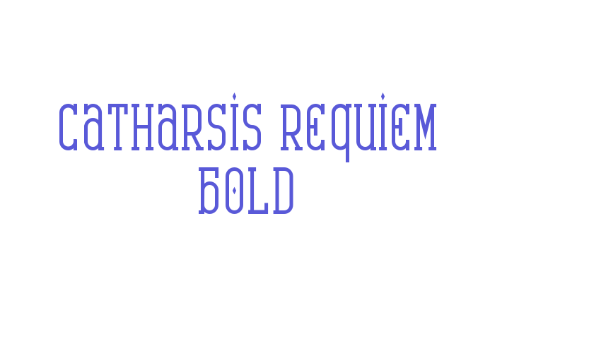 Catharsis Requiem Bold Font