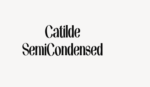 Catilde SemiCondensed Font