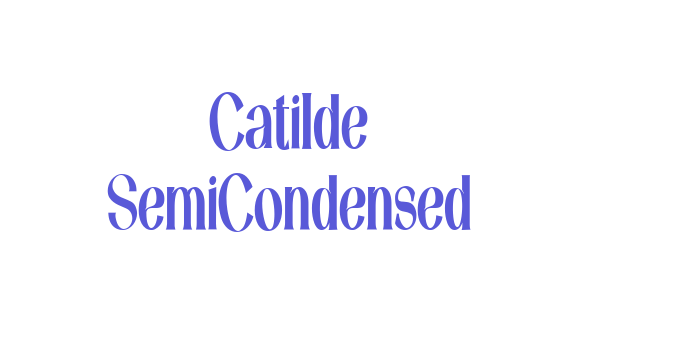 Catilde SemiCondensed Font Download