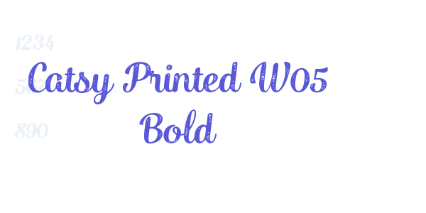 Catsy Printed W05 Bold font free