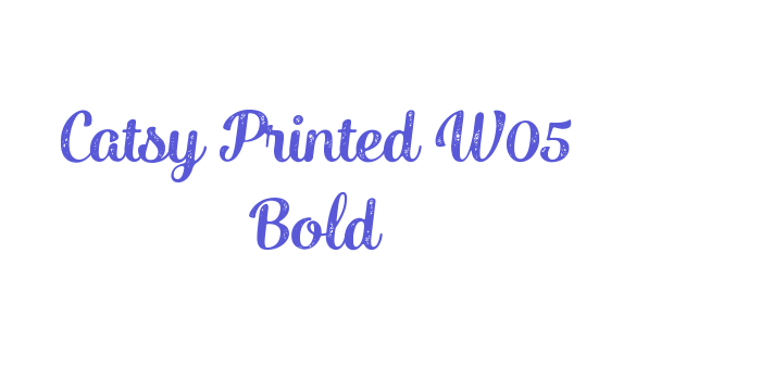 Catsy Printed W05 Bold Font Download