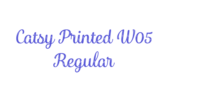 Catsy Printed W05 Regular Font Download